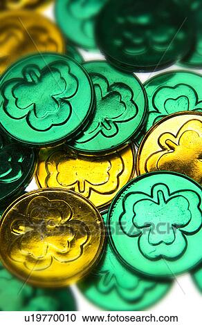 St Patricks Day coins View Large Photo Image Stock Image - St Patricks Day coins. Fotosearch