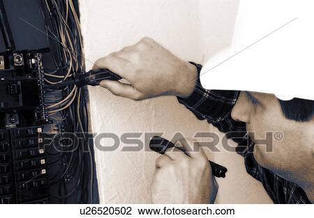 Stock Image - Electrician. Fotosearch