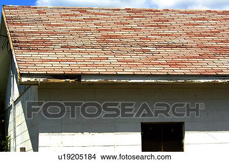 Picture - Roof in need of repair. Fotosearch
