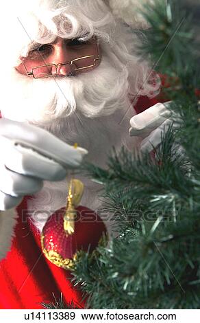 Santa hanging ornament View Large Photo Image Stock Photo - Santa hanging ornament. Fotosearch