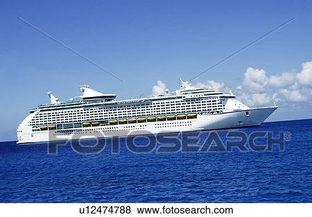Cruise ship in Caribbean View Large Photo Image Stock Photo - Cruise ship in Caribbean. Fotosearch
