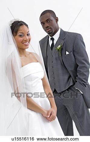 Stock Photograph - Bride and groom. Fotosearch