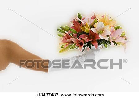 Bride with bouquet View Large Photo Image Stock Photo - Bride with bouquet. Fotosearch
