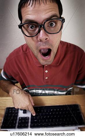 Picture - Computer geek. Fotosearch