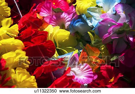 Stock Image - Flower lei background. Fotosearch