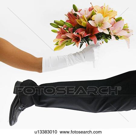 Bride with bouquet View Large Photo Image Stock Image - Bride with bouquet. Fotosearch