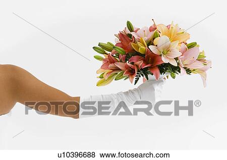 Stock Photo - Bride with bouquet. Fotosearch