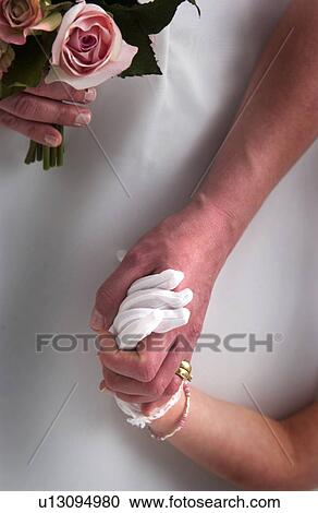 Stock Image - Flower girl and bride. Fotosearch