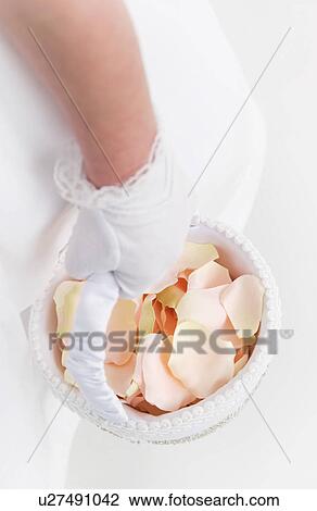 Stock Image - Flower girls basket. Fotosearch