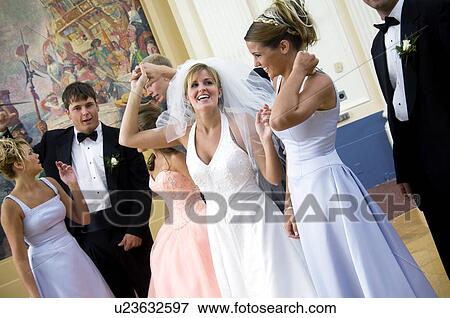 Stock Photo - Bridal party dancing. Fotosearch