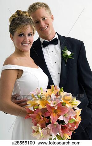 Stock Photo - Bride and groom. Fotosearch