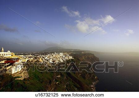 Stock Photography - Village on a cliffside. Fotosearch
