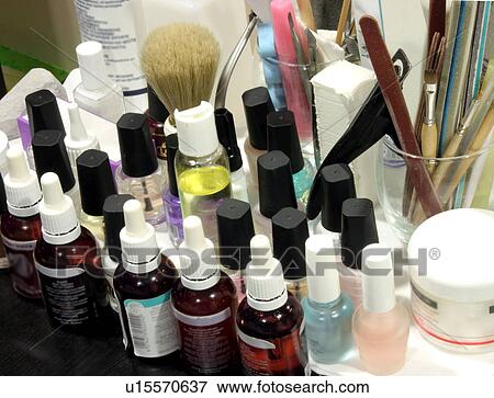 Stock Photo - Assortment of cosmetics. Fotosearch