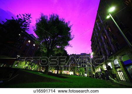Picture - Evening street scene, Perugia, Italy. Fotosearch