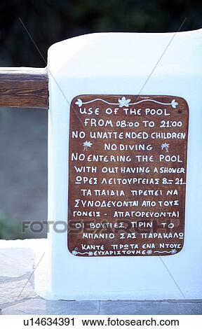 Sign with pool rules View Large Photo Image Stock Image - Sign with pool rules. Fotosearch