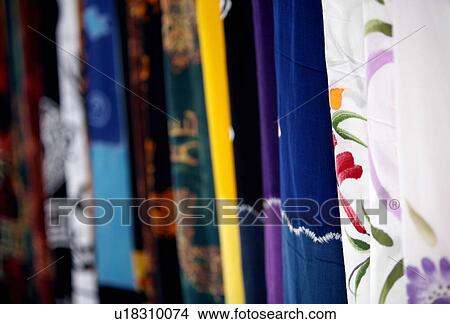 Picture - Row of scarves. Fotosearch