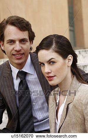 Stock Image - Business couple. Fotosearch