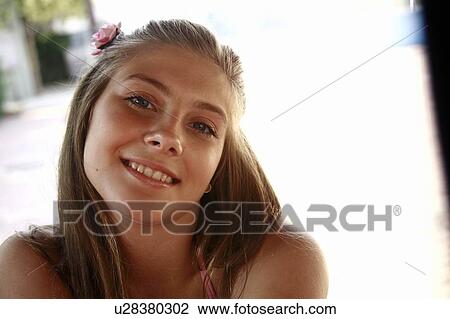 Closeup of female teenager View Large Photo Image Stock Image - Closeup of female teenager. Fotosearch