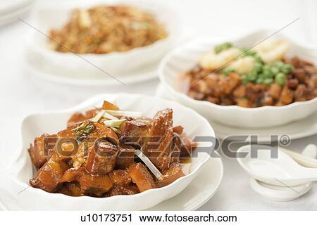 Stock Image - Three Objects, Close Up, Indoors. Fotosearch