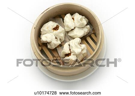 Chinese Steamed Bun, Close-Up, Indoors View Large Photo Image Stock Photo - Chinese Steamed Bun, Close-Up, Indoors. Fotosearch