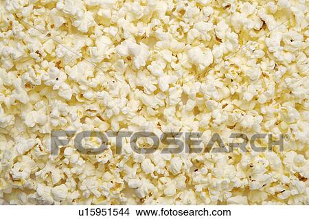Picture - Popcorn, full frame. Fotosearch