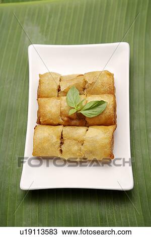 Crispy Spring Roll Thai Style View Large Photo Image Stock Image - Crispy Spring Roll Thai Style . Fotosearch