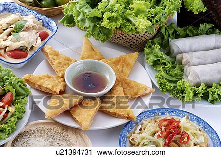Deep fried shrimp cake with other main course View Large Photo Image Stock Image - Deep fried shrimp cake with other main course . Fotosearch