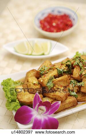 Fried beancurd with spiced salt View Large Photo Image Stock Photo - Fried beancurd with spiced salt. Fotosearch