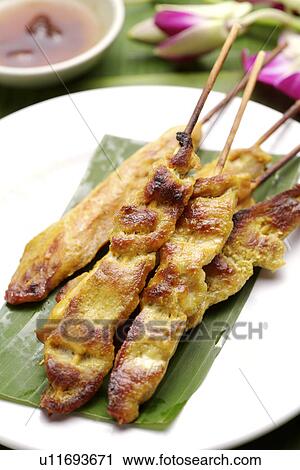 Spicy satay sticks View Large Photo Image Stock Image - Spicy satay sticks . Fotosearch