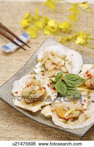 Stock Photograph - Spicy & Sour Scallop. Fotosearch