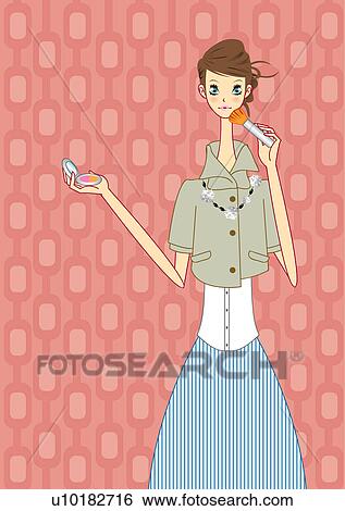 Stock Illustration - Looking at the Camera, One Person, Teenager. Fotosearch