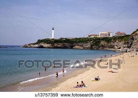 Beach in Biarritz, South France View Large Photo Image Stock Photo - Beach in Biarritz, South France. Fotosearch