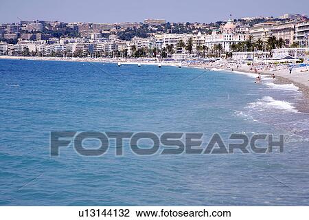 Beach in Nice, South France View Large Photo Image Stock Image - Beach in Nice, South France. Fotosearch
