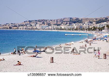Beach in Nice, South France View Large Photo Image Stock Photo - Beach in Nice, South France. Fotosearch