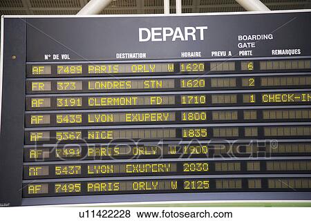 Stock Photo - Depart board. Fotosearch