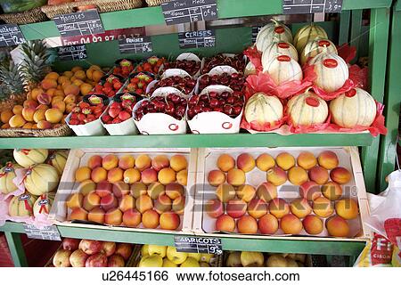 Stock Photograph - Fruits on stall. Fotosearch