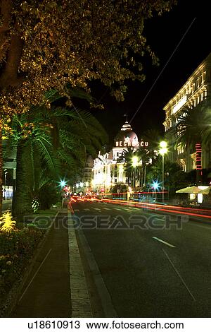 Nice at night, South France View Large Photo Image Stock Image - Nice at night, South France. Fotosearch