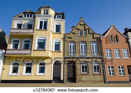 Stock Photo - Front view of buildings, view from below. Fotosearch