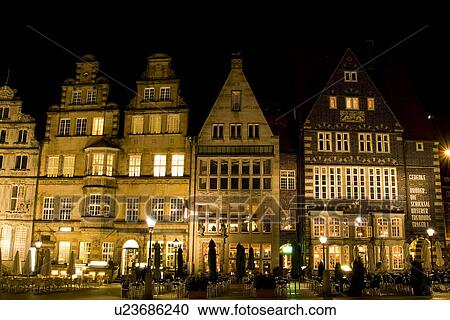 Illuminated street scene View Large Photo Image Stock Image - Illuminated street scene. Fotosearch