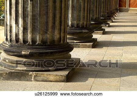 Stock Photo - Low section of columns in a row. Fotosearch