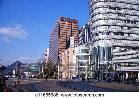 Stock Photograph - Cityscape, Korea. Fotosearch