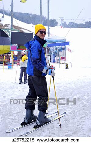 Two persons on ski resort View Large Photo Image Stock Photography - Two persons on ski resort. Fotosearch