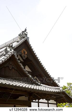 Japan, Kyoto, roof View Large Photo Image Stock Photo - Japan, Kyoto, roof. Fotosearch