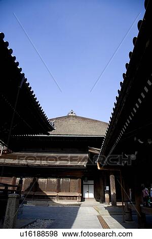 Stock Photo - Kiyomizudera Temple, low angle view, Japan, Kyoto. Fotosearch