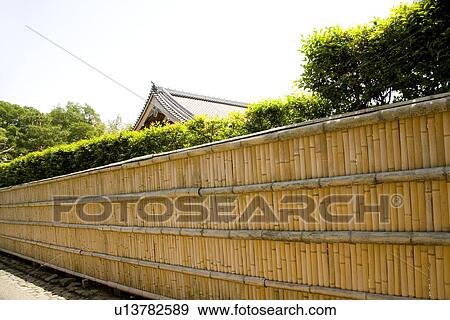 Surrounding wall with bamboo, Japan View Large Photo Image Stock Photo - Surrounding wall with bamboo, Japan. Fotosearch