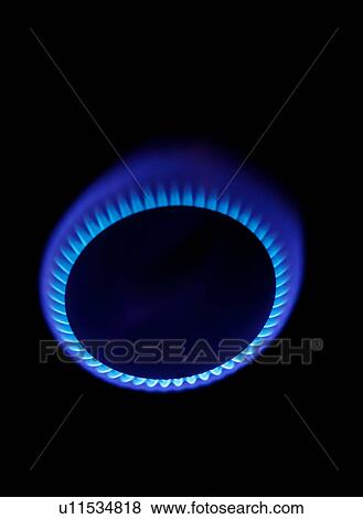 Stock Photo - Flames of gas stove . Fotosearch