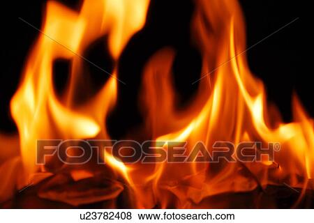 Stock Photo - Flames on black . Fotosearch