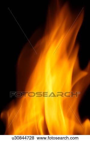 Stock Photo - Flames on black . Fotosearch