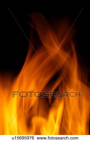 Stock Photograph - Flames on black . Fotosearch