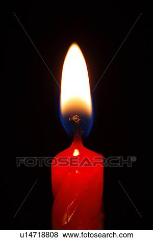 Lit candle, close-up View Large Photo Image Stock Photo - Lit candle, close-up. Fotosearch
